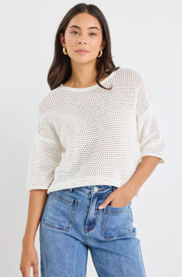 RE:UNION SUNRISE KNIT TEE - IVORY