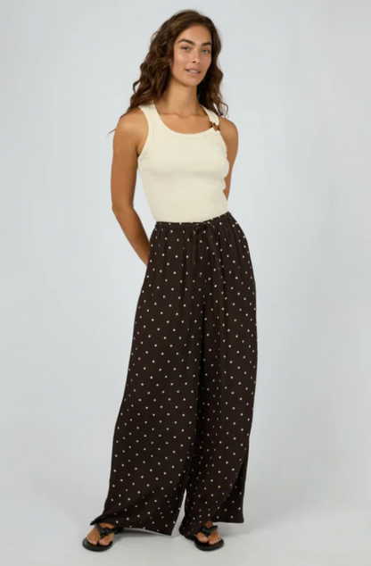 ALL ABOUT EVE EMELIA PANT - BROWN