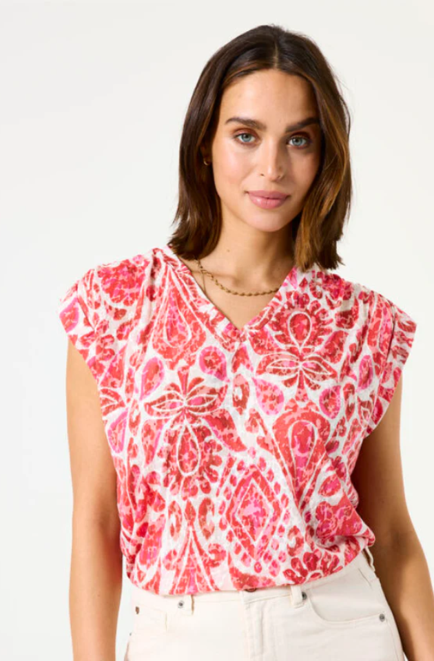 GARCIA PRINTED TEE - RUBY RED