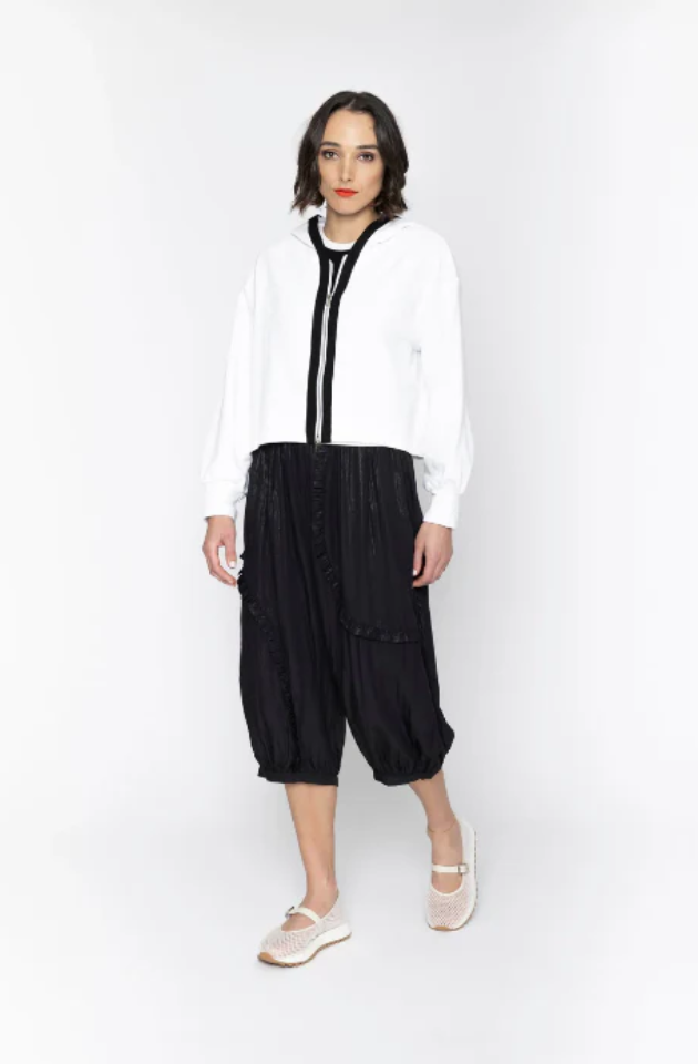BLACKLIST SIERRA HOODIE -  W.WHITE + BLACK TRIM