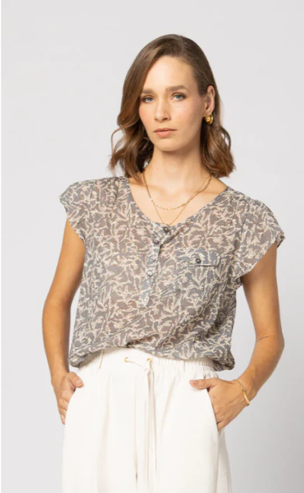 DRAMA THE LABEL TEA TIME TOP - SILVER CLOUD   COMING SOON / PRE-ORDER