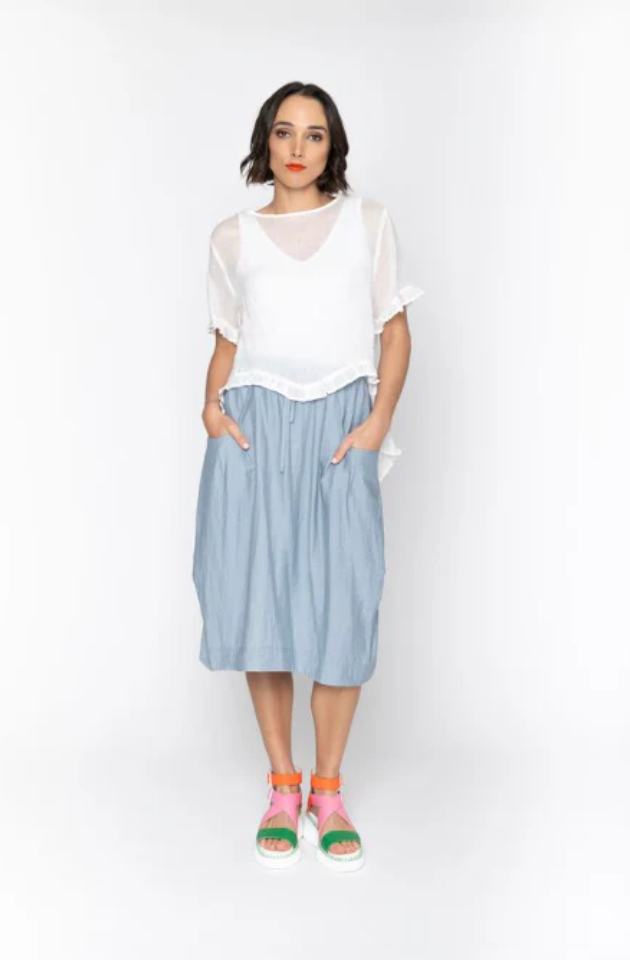 BLACKLIST TANYA TOP - W.WHITE