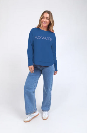 FOXWOOD SIMPLIFIED METALLIC CREW - BLUE   COMING SOON / PRE-ORDER