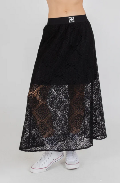 FEDERATION LACE IT SKIRT - BLACK