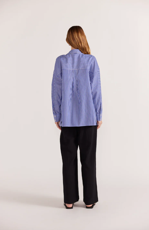 STAPLE THE LABEL PETRA SHIRT - BLUSTRIPE - UT2404408