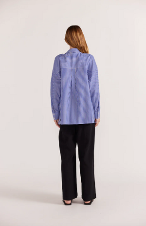 STAPLE THE LABEL PETRA SHIRT - BLUSTRIPE - UT2404408