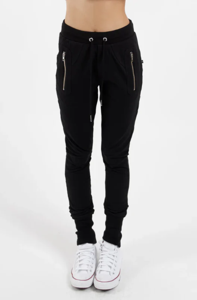FEDERATION ESCAPE TRACKIES -  BLACK/SILVER ZIPS - F1024FST-BLACK