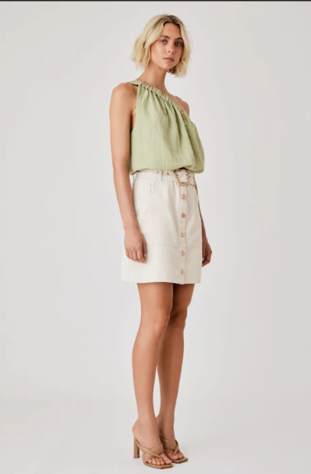 ESMAEE KOKOMO DENIM SKIRT - IVORY - 2293.5563