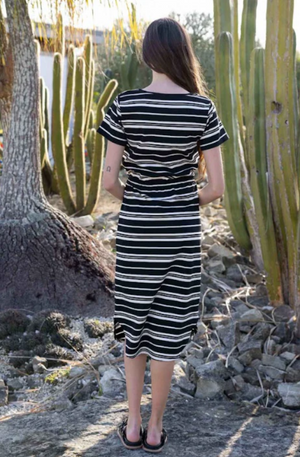 CHARLO JOSEPHINE MIDI DRESS - STRIPE - CH359