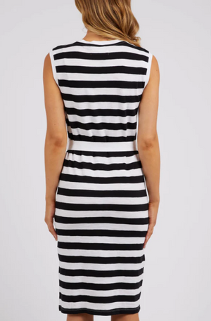 FOXWOOD BONDI DRESS STRIPE - BLACK & WHITE - 55X0185.BLK