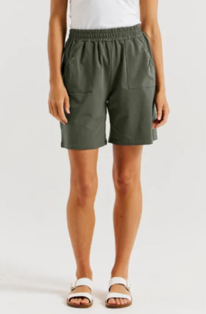 BETTY BASICS HARVARD SHORT - KHAKI - BB7076-KHA