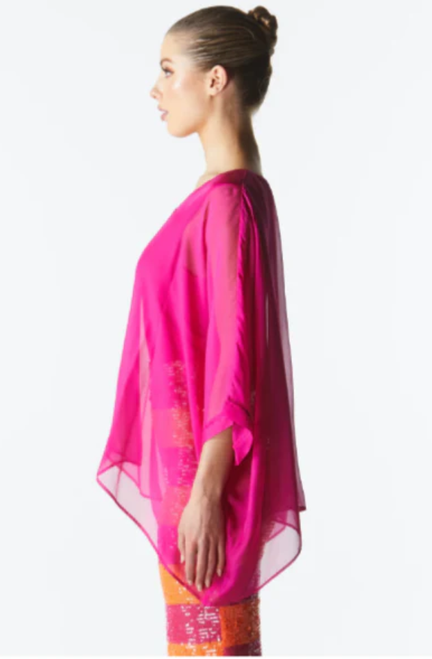 FATE + BECKER BLOSSOMING SILK TOP - FUSCHIA - 17321TWFA-FUS