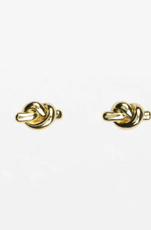 STELLA & GEMMA EARRINGS - KNOT ROD - GOLD - SGE8386