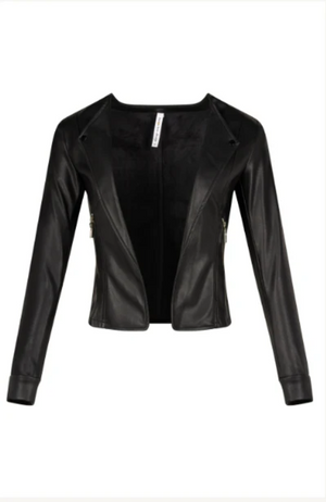 LEMON TREE DESIGN - MIKA FAUX LEATHER JACKET - BLACK - 151LTDAW25