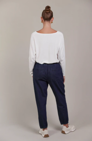 EB & IVE PEPI RELAXED DENIM PANT - OXFORD - 2583707