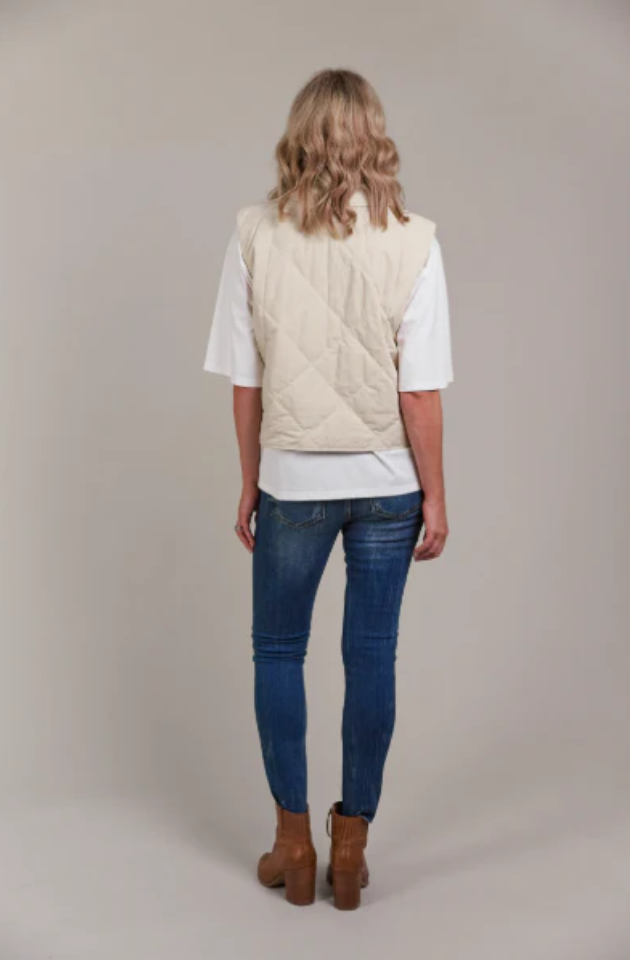 EB & IVE ARGO CROP VEST - ECRU - 2584702