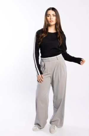 DRAMA THE LABEL - RACER SWEATER - BLACK/PEARL/SILVER - 3077