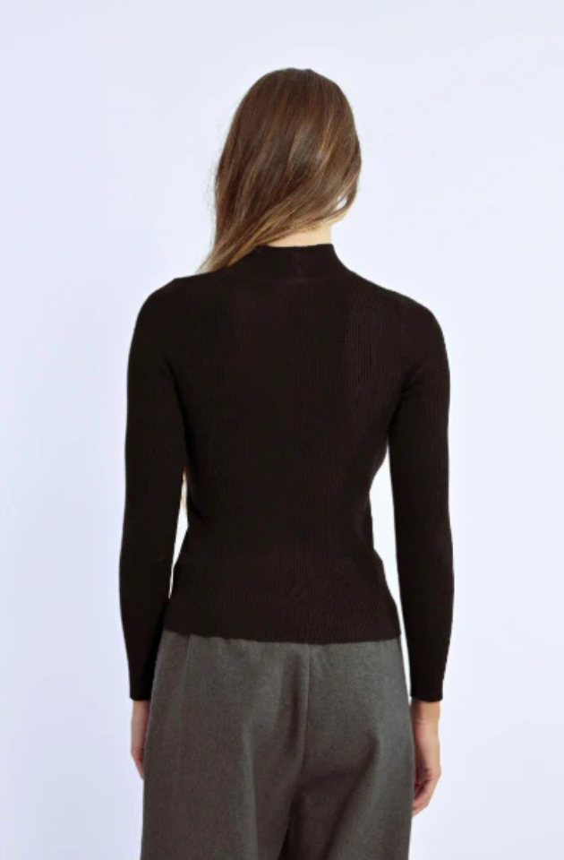 LILI SIDONIO - YOUNG LADIES KNITTED SWEATER - BLACK - TL398CNBLACK