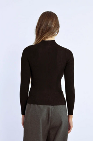 LILI SIDONIO - YOUNG LADIES KNITTED SWEATER - BLACK - TL398CNBLACK