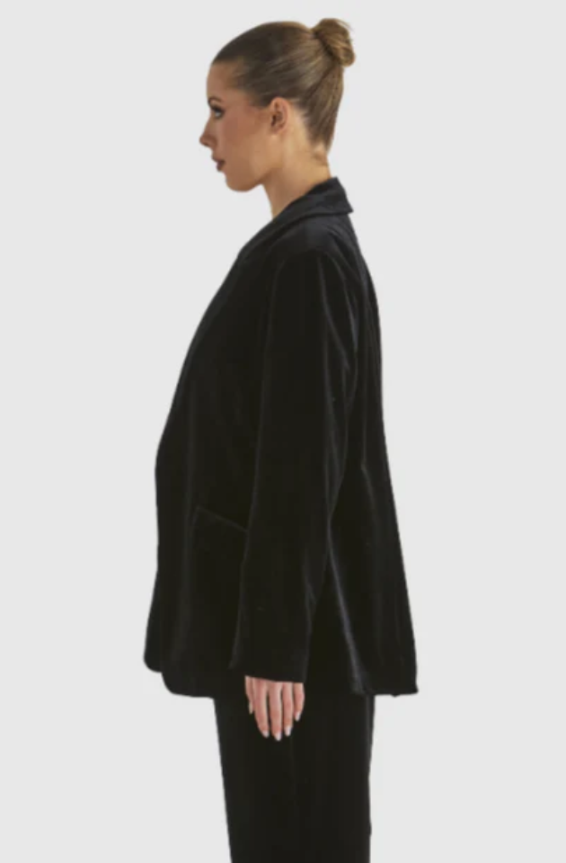 FATE + BECKER MUSTANG SALLY VELVET JACKET BLACK 17475JW
