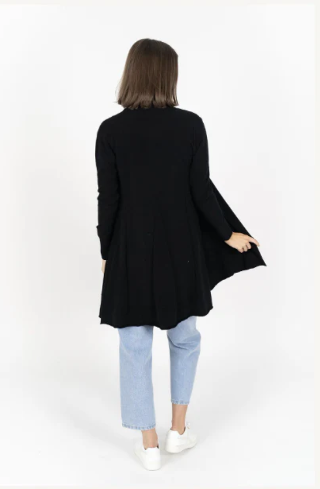 HUMIDITY LIFESTYLE ARUBA CARDIGAN - BLACK - HW25618