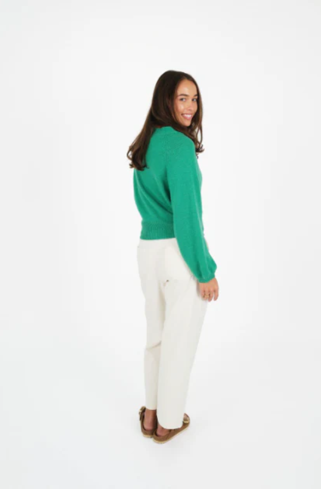 HUMIDITY LIFESTYLE COLLIDE CARDI - GREEN - TW251103