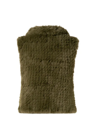 LEMON TREE DESIGN - EIRA FUR VEST - KHAKI - 149LTDAW25