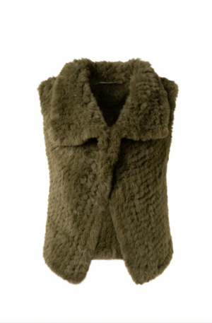 LEMON TREE DESIGN - EIRA FUR VEST - KHAKI - 149LTDAW25