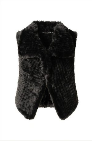 LEMON TREE DESIGN - EIRA FUR VEST - BLACK - 149LTDAW25