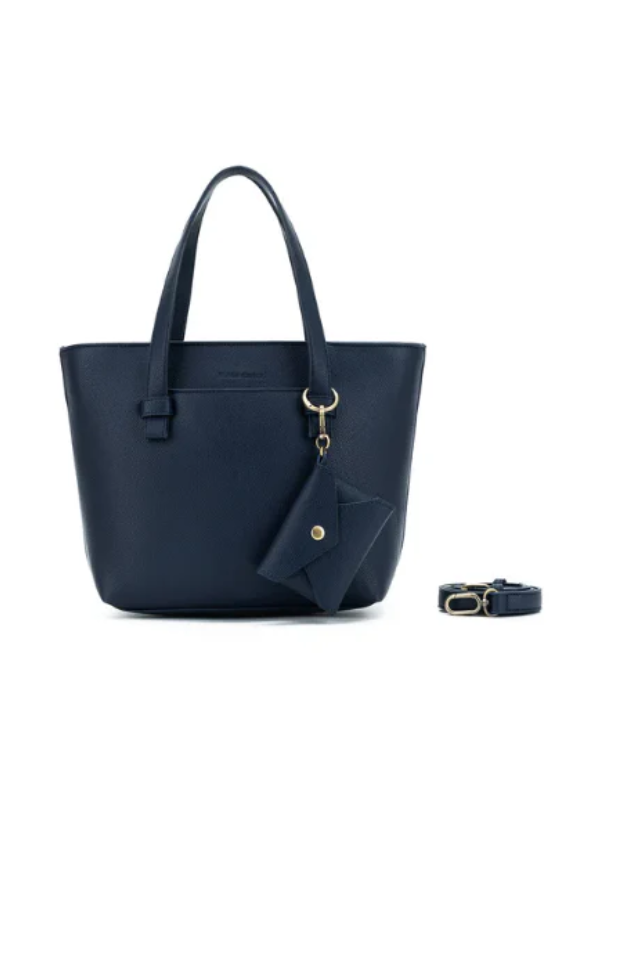 BLACK CAVIAR ANTOINETTE NAVY 3 PIECE HANDBAG SET SK-01954
