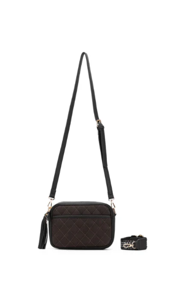 BLACK CAVIAR MAXINE COCO CROSSBODY BAG SK-01960