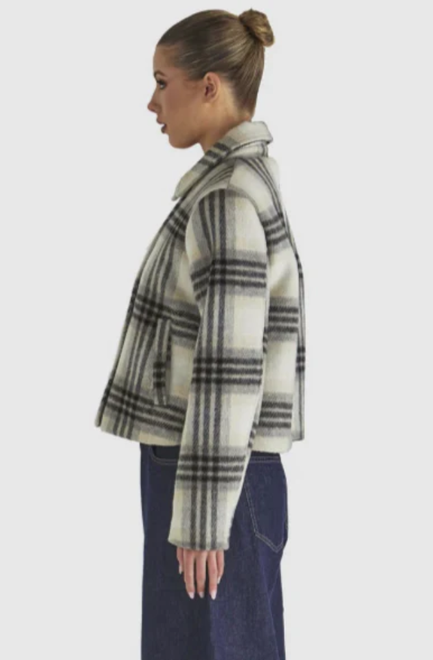 FATE + BECKER PEACEFUL JACKET - CHECK CREAM - 17432JWFA-CHE