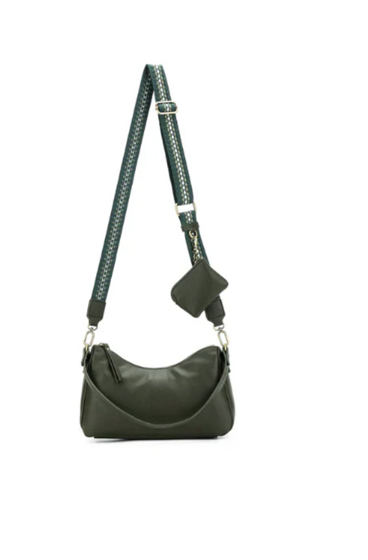 BLACK CAVIAR CLAUDETTE DARK OLIVE SHOULDER CROSSBODY BAG SK-01983
