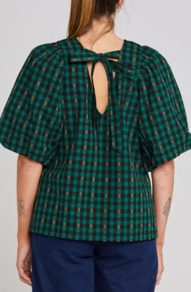 THING THING LUCIE TOP - PETAL PLAID - TTW2310 01