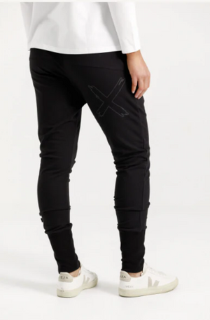 HOME-LEE APARTMENT PANTS - WINTER - BLACK/BLACK X OUTLINE - HL100 W02