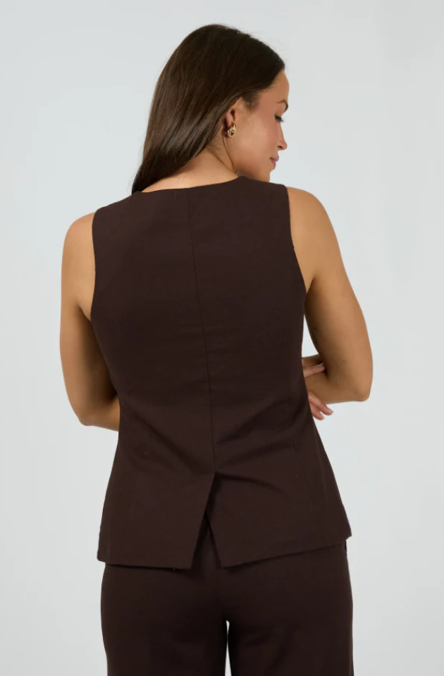 SILENT THEORY TALLOW VEST - CHOCOLATE - 60X5387.CHOC