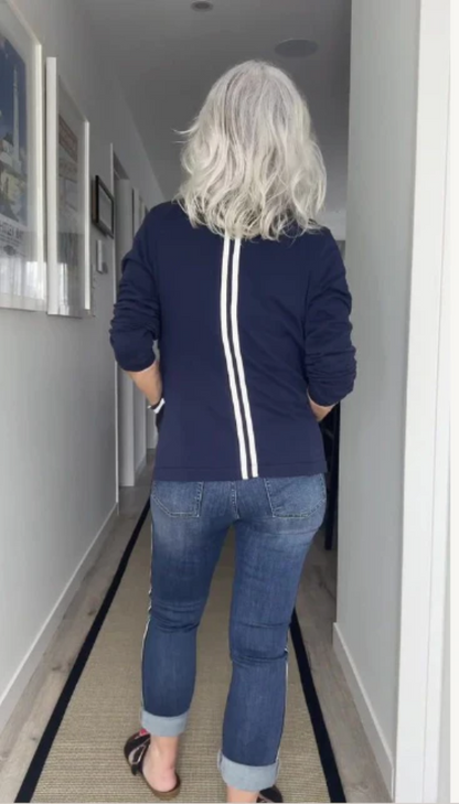 LEMON TREE DESIGN - CLAUDIA SWEAT JACKET - NAVY - 244LTDSS25