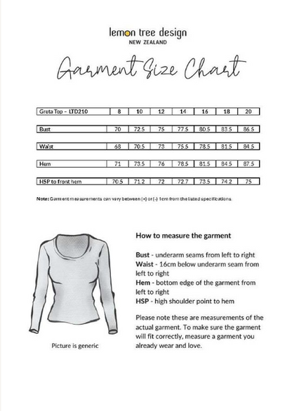 LEMON TREE DESIGN - GRETA TOP - BLACK - 210LTDSS25