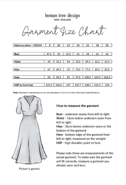 LEMON TREE DESIGN - MADONNA DRESS - FLORAL PRINT - 254LTDSS25