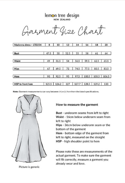 LEMON TREE DESIGN - MADONNA DRESS - FLORAL PRINT - 254LTDSS25