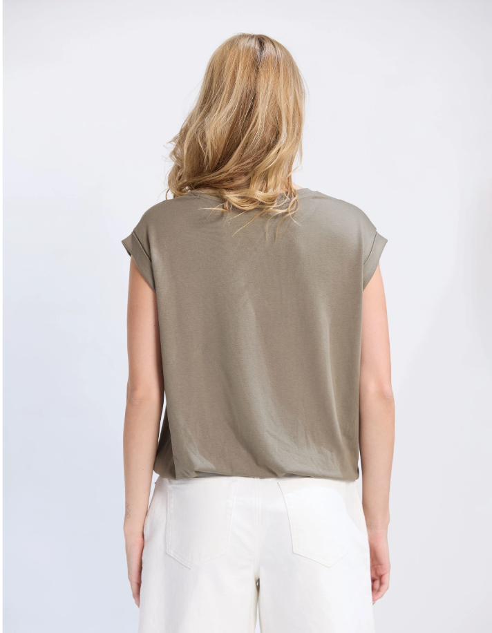 STELLA & GEMMA TARA TOP - SEAWEED - ES25SS337