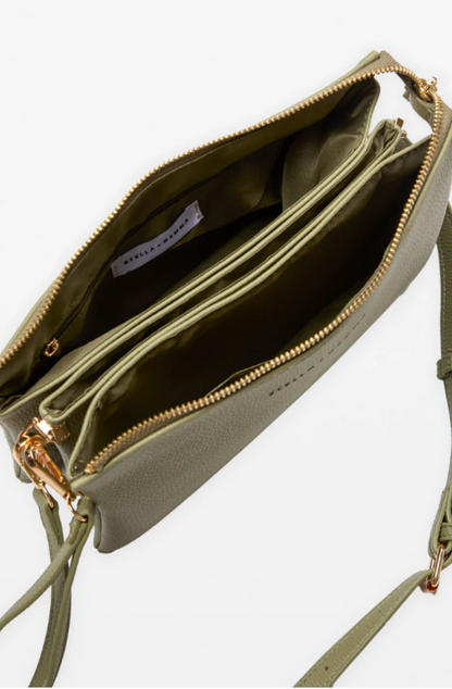 STELLA & GEMMA FRANKIE MULTI POUCH BAG - SAGE - SGBA1567