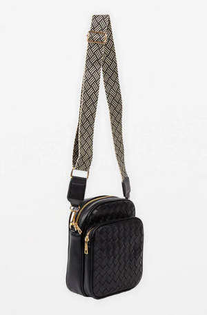 STELLA & GEMMA LIBERTY CROSS BODY BAG - BLACK - SGBA1570