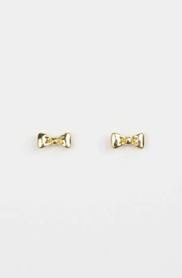 STELLA & GEMMA EARRING - GOLD BOW TIE - SGE8380