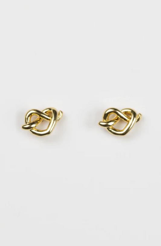 STELLA & GEMMA EARRING - GOLD HEART KNOT - SGE8382