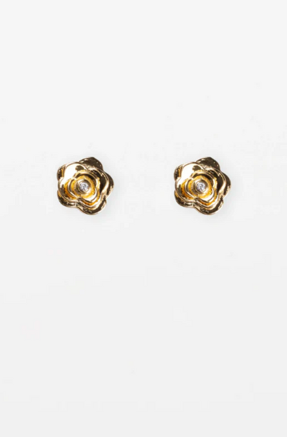 STELLA & GEMMA EARRING - GOLD PETITE FLOWER - SGE8473
