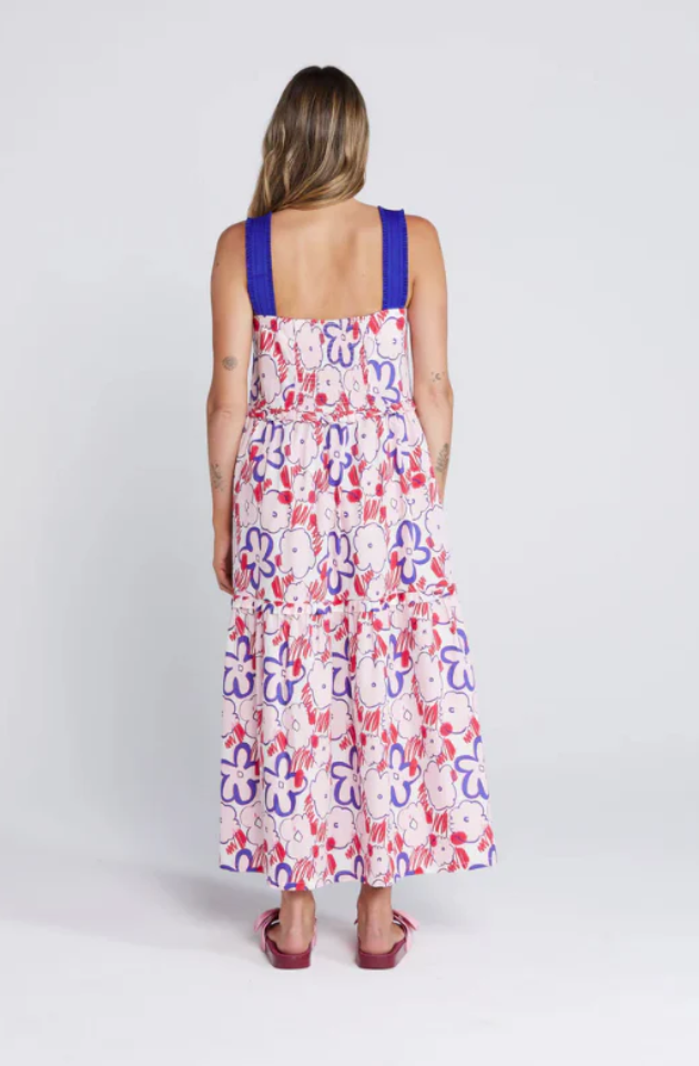 THING THING ZIGGY FRILL ZAG DRESS - SQUGGLE BLOOM - TTW8575 02