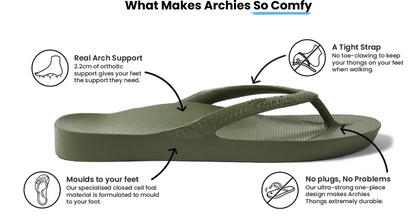 ARCHIES FOOTWEAR JANDALS - OLIVE