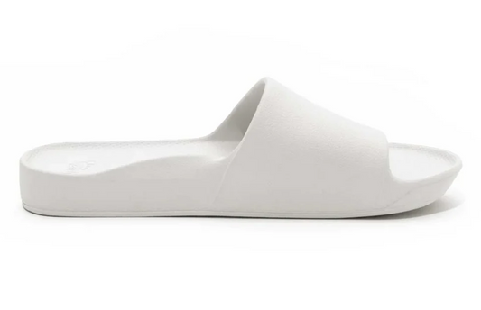 ARCHIES FOOTWEAR SLIDES -  WHITE