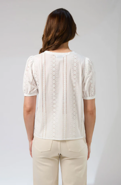 STELLA & GEMMA MADDIE BLOUSE - WHITE - SG25SS339